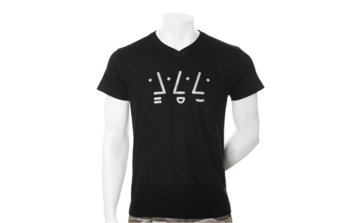 Weißes T-Shirt mit V-Ausschnitt der Hochschule Augsburg