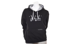 Schwarzes Kapuzen-Sweatshirt der Hochschule Augsburg